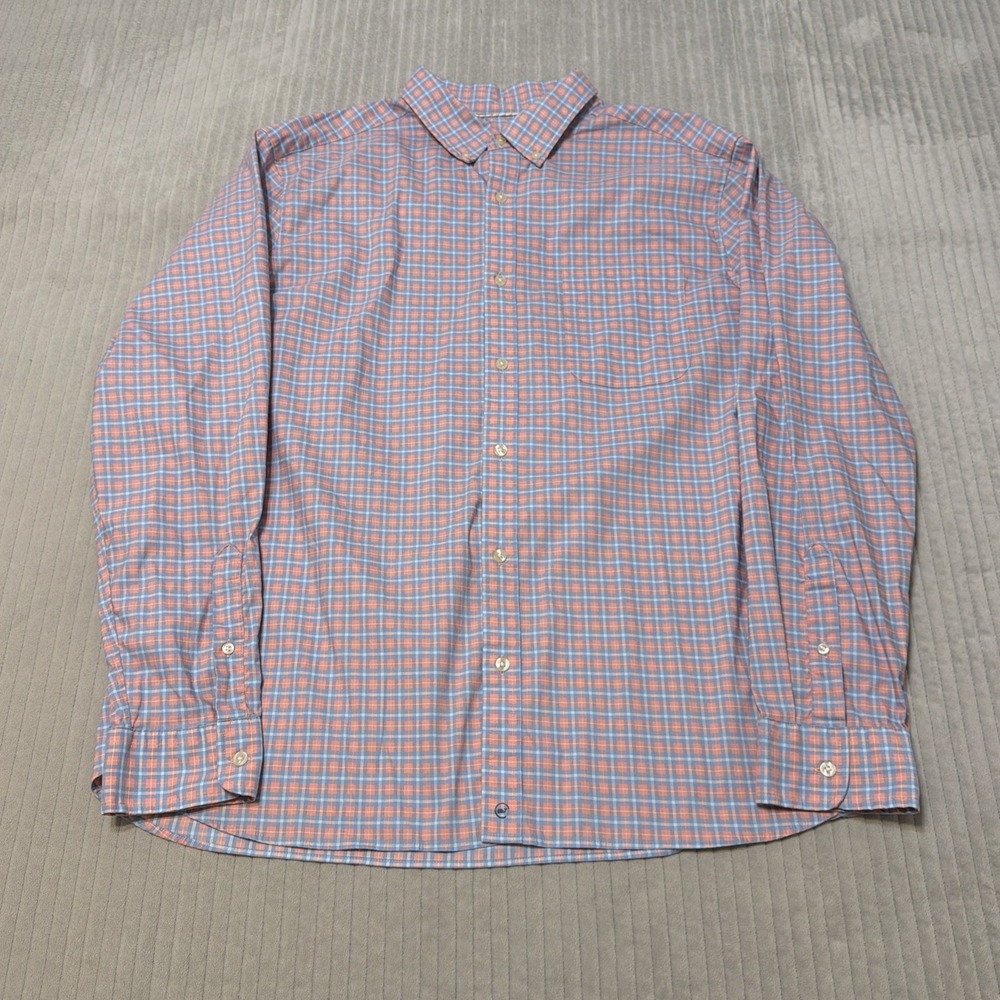 Vineyard Vines Shirt Mens XL OTG On The Go Button Down Check Brrr Performance